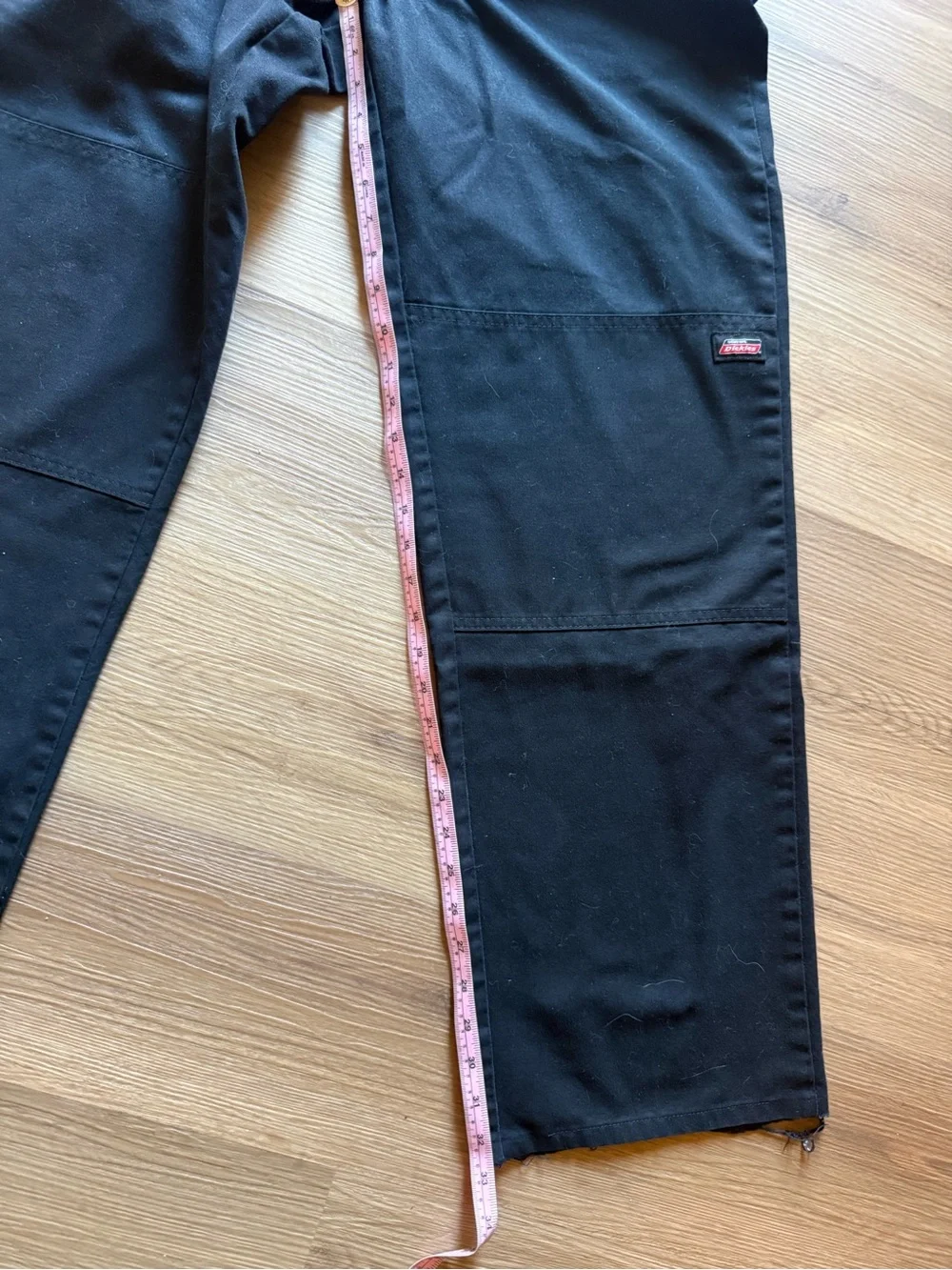 Genuine Dickies Men's Double Knee Pants Black Loose Fit Baggy Size 36x33 ?